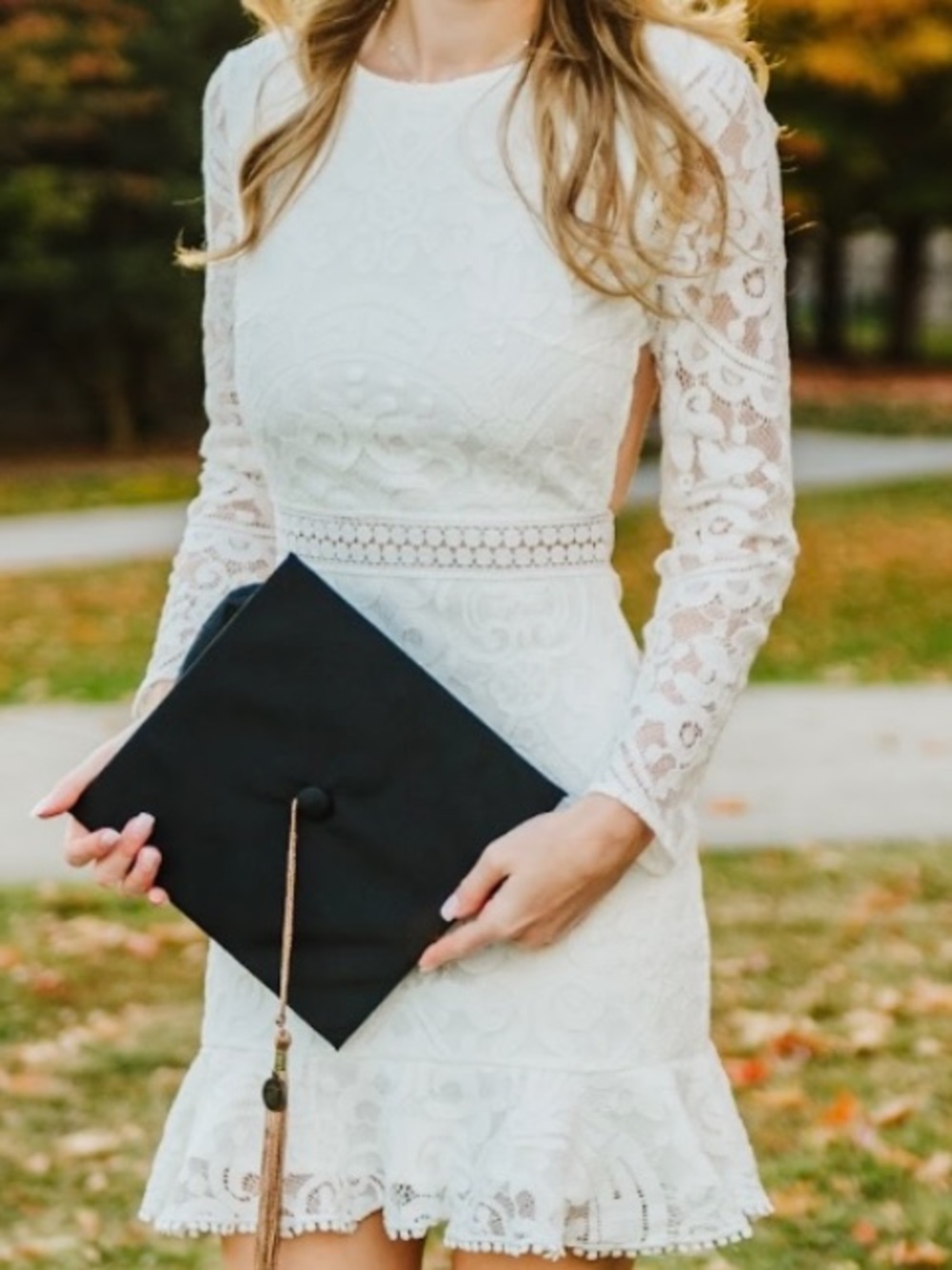 White Two Sisters Lace Dress